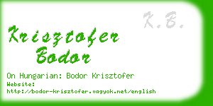 krisztofer bodor business card